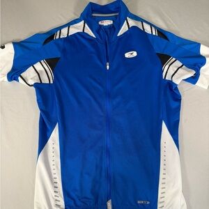 Sugoi Fino Pro Cycling Jersey Blue Full Zip Lightweight Road Bike Size L